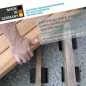 Preview: 90 mm × 90 mm – 3/6/8/10/20 mm Gummigranulat Terrassenpads Unterlage für WPC & Holzterrassen